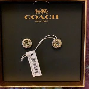 Coach silver stud earrings